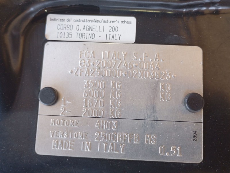 Recambio de panel frontal para fiat ducato furgoneta (250_) 140 multijet 2,2 d referencia OEM IAM   