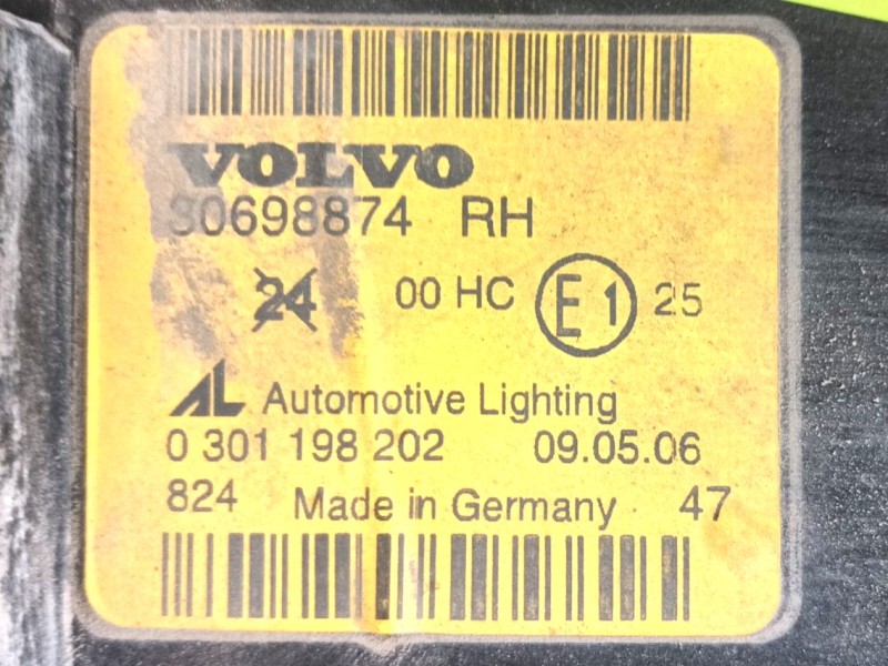 Recambio de faro derecho para volvo s40 ii (544) 1.8 referencia OEM IAM   
