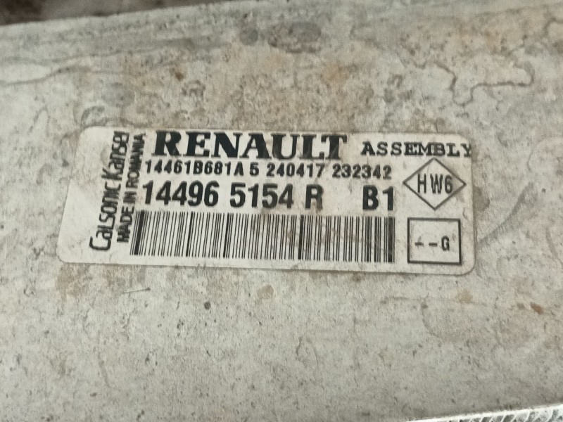 Recambio de intercooler para renault captur i (j5_, h5_) 1.2 tce 120 referencia OEM IAM   