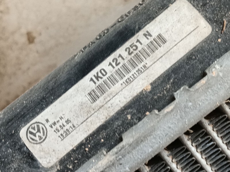 Recambio de radiador agua para audi a3 (8p1) 2.0 tdi 16v referencia OEM IAM 1K0121251N 1K0121251AB 