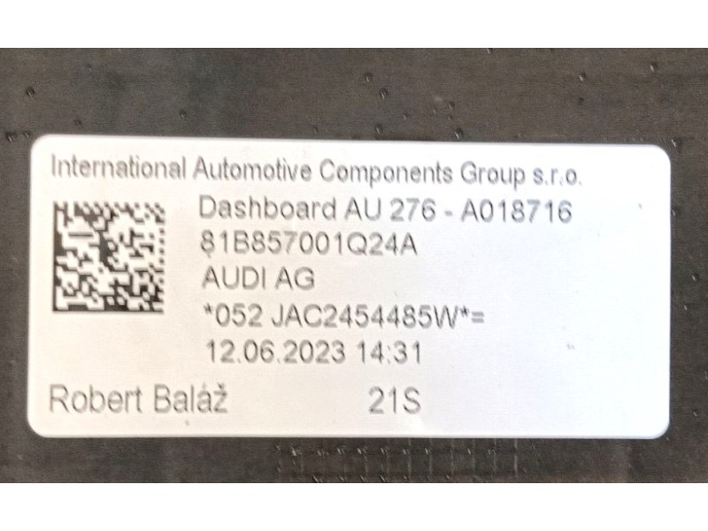 Recambio de salpicadero para audi q2 (gab, gag) 35 tfsi referencia OEM IAM   
