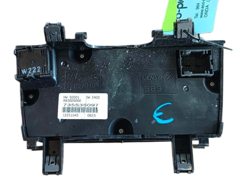 Recambio de mando calefaccion / aire acondicionado para fiat ducato furgoneta (250_) 140 multijet 2,2 d referencia OEM IAM  A830
