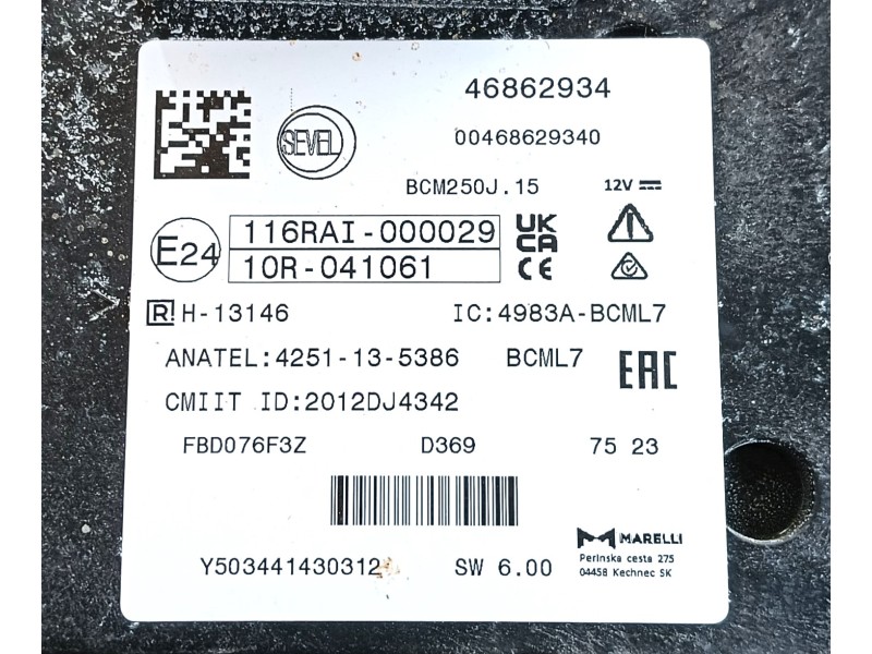 Recambio de bsi para fiat ducato furgoneta (250_) 140 multijet 2,2 d referencia OEM IAM  46862934 