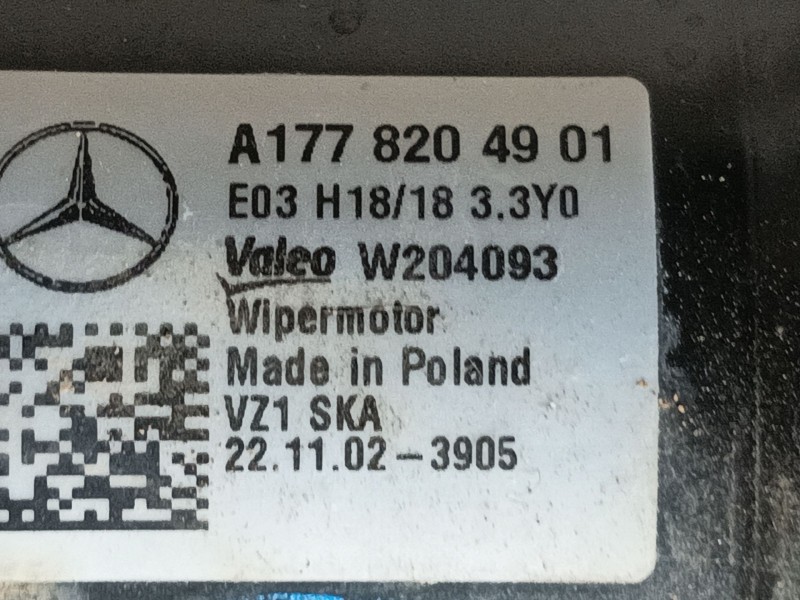 Recambio de motor limpia delantero para mercedes-benz cla (c118) cla 180 (118.384) referencia OEM IAM A1778200000 A1778204901 