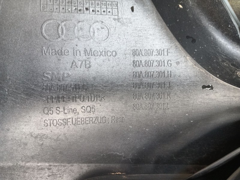 Recambio de paragolpes trasero para audi q5 (fyb, fyg) 35 tdi quattro referencia OEM IAM 80A807067DGRU  