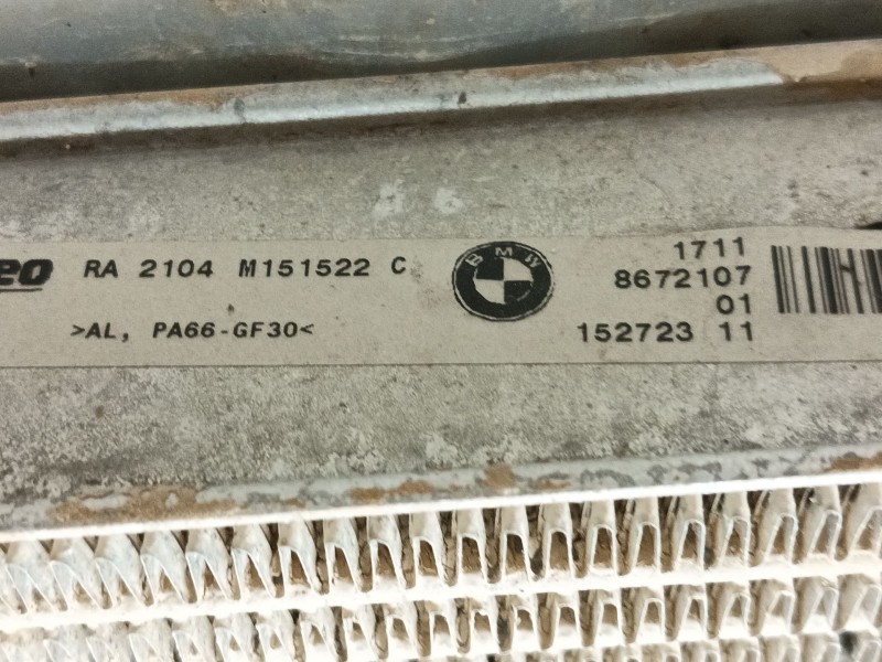 Recambio de radiador agua para bmw 1 (f20) 118 i referencia OEM IAM 17118678027 17118672107 