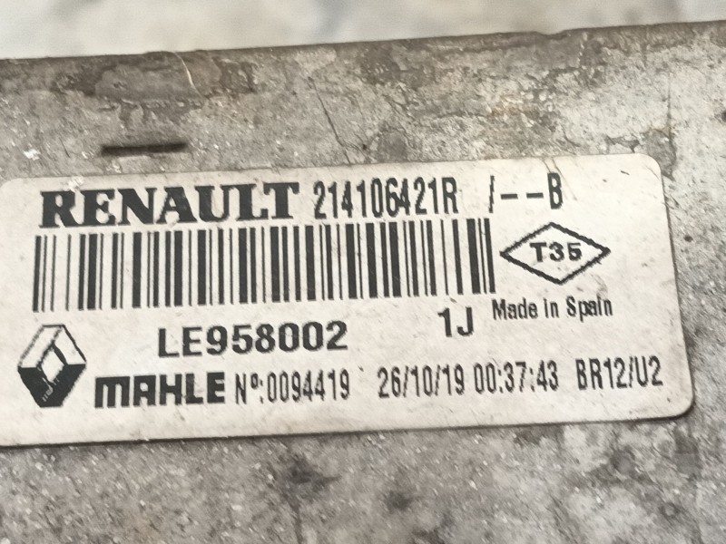 Recambio de intercooler para dacia dokker monospace (ke_) 1.5 blue dci 95 (kejl) referencia OEM IAM 214106421R  