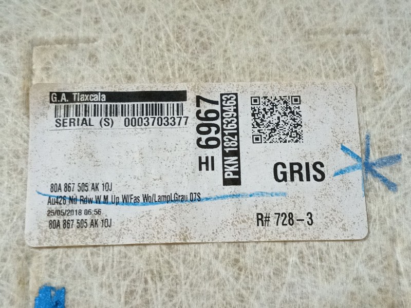 Recambio de techo interior para audi q5 (fyb, fyg) 35 tdi quattro referencia OEM IAM 80A867505AK1OJ 80A867506P10J 