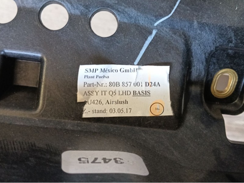 Recambio de salpicadero para audi q5 (fyb, fyg) 35 tdi quattro referencia OEM IAM   