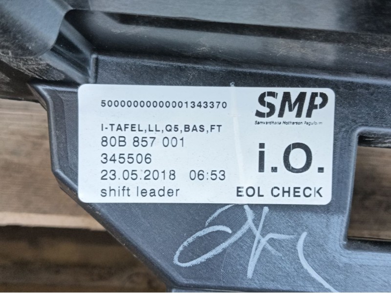 Recambio de salpicadero para audi q5 (fyb, fyg) 35 tdi quattro referencia OEM IAM   