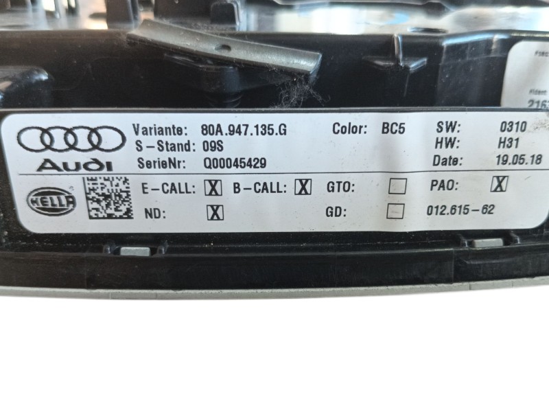Recambio de luz interior para audi q5 (fyb, fyg) 35 tdi quattro referencia OEM IAM 80A947135GBC5  
