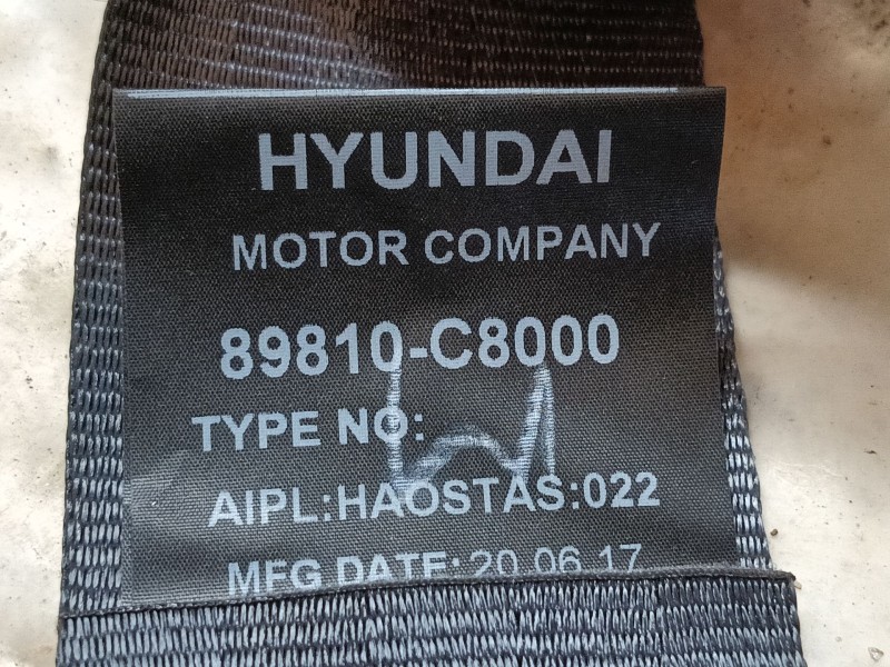Recambio de cinturon seguridad trasero izquierdo para hyundai i20 ii (gb, ib) 1.2 referencia OEM IAM 89810C8200TRY 89810C8000 