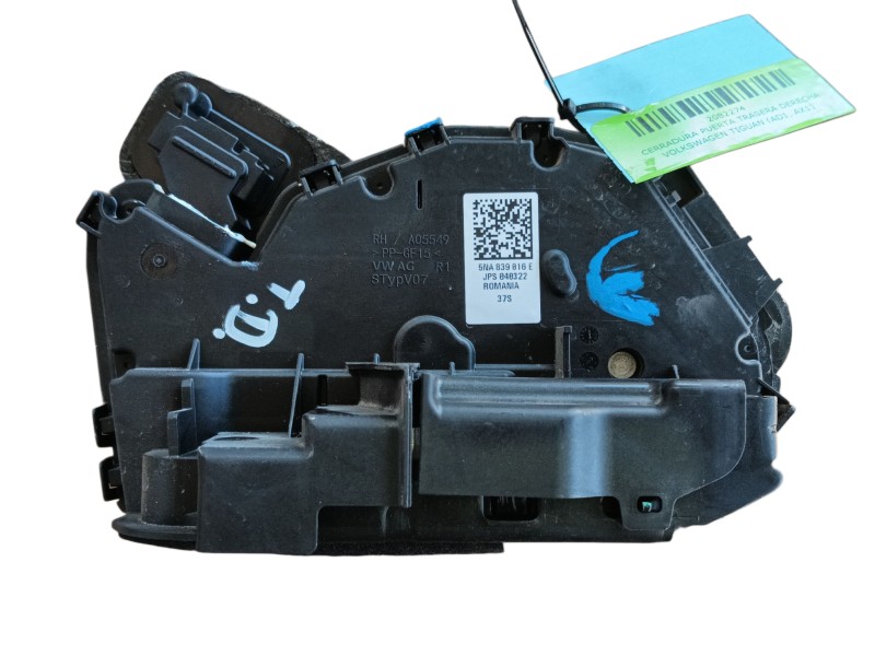 Recambio de cerradura puerta trasera derecha para volkswagen tiguan (ad1, ax1) 2.0 tdi referencia OEM IAM  5NA839016E 