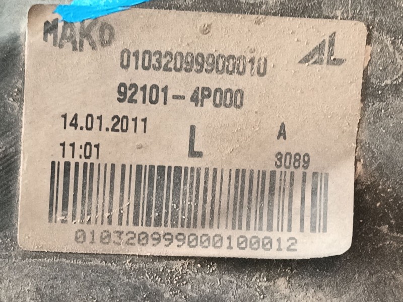 Recambio de faro izquierdo para hyundai i20 i (pb, pbt) 1.4 crdi referencia OEM IAM 921014P000 01032099900010 