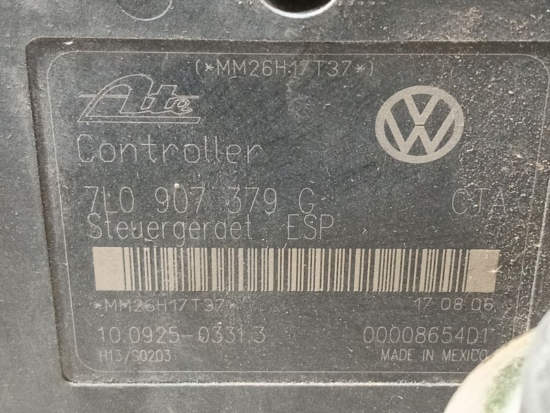 Recambio de abs para volkswagen touareg (7la, 7l6, 7l7) 2.5 r5 tdi referencia OEM IAM 7L0614111HBEF 7L0907379G 