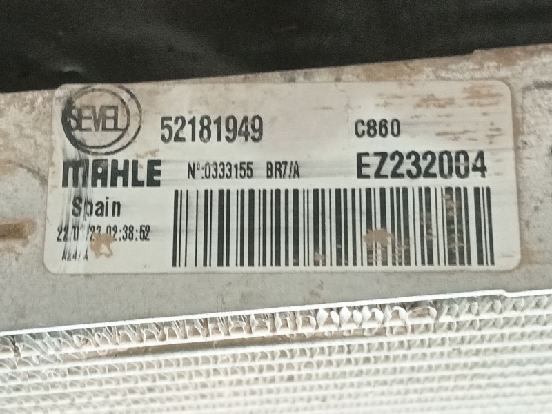Recambio de radiador agua para fiat ducato furgoneta (250_) 140 multijet 2,2 d referencia OEM IAM   
