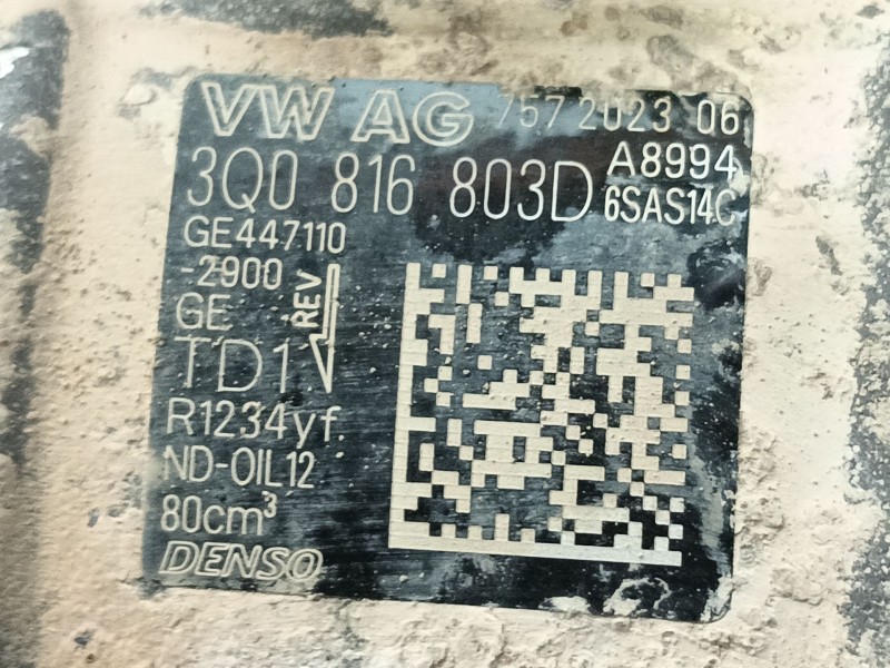 Recambio de compresor aire acondicionado para audi q2 (gab, gag) 35 tfsi referencia OEM IAM 3Q0816803D  