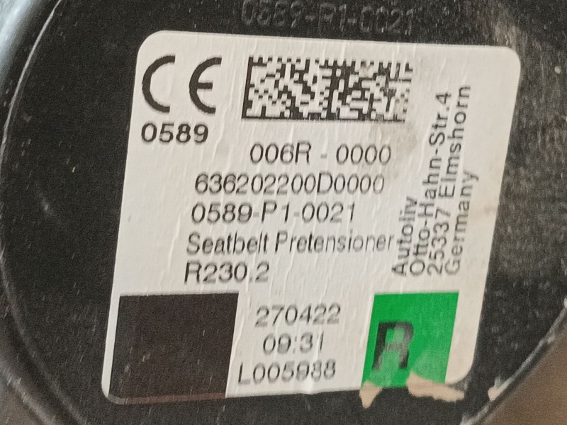 Recambio de cinturon seguridad delantero derecho para seat tarraco (kn2) 2.0 tdi referencia OEM IAM   