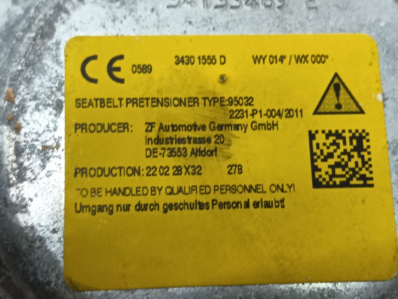 Recambio de cinturon seguridad trasero izquierdo para seat tarraco (kn2) 2.0 tdi referencia OEM IAM   