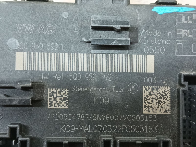 Recambio de modulo electronico para seat tarraco (kn2) 2.0 tdi referencia OEM IAM 5Q0959592L 5Q0959592F 