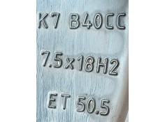 Recambio de llanta para volvo xc40 (536) b3 mild-hybrid referencia OEM IAM 31680403 ET50.5 7.5Jx18 2