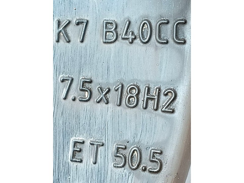 Recambio de llanta para volvo xc40 (536) b3 mild-hybrid referencia OEM IAM 31680403 ET50.5 7.5Jx18